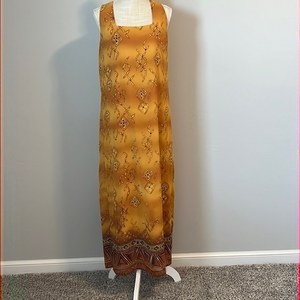 A Wild Thyme Size 10 Orange‎ Sleeveless Lined Maxi Dress